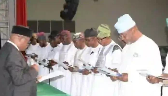 Lucky Aiyedatiwa Swears in LG Chairmen Lucky Aiyedatiwa Swears in LG Chairmen