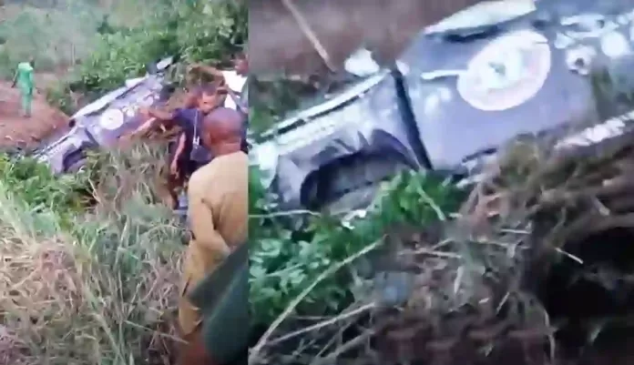 Abia Security Taskforce Vehicle Tumbles