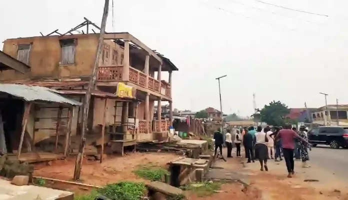 Rainstorm Destroys House in Ekiti