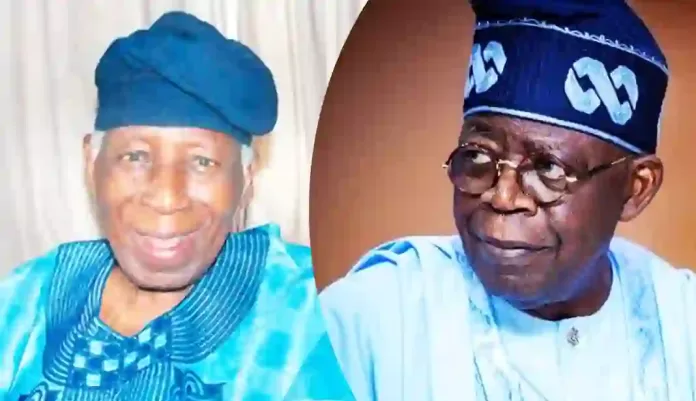 Victor Olunloyo and Bola Tinubu Victor Olunloyo and Bola Tinubu