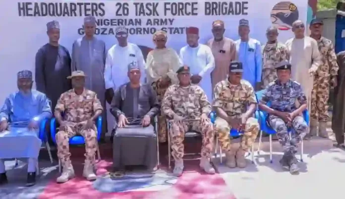Governor Zulum and Security Operatives