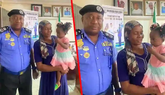 Imo CP Aboki Danjuma and the rescued child