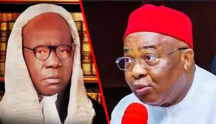 Justice Emmanuel Obioma Ogwuegbu and Hope Uzodimma