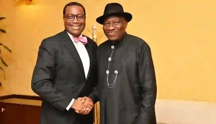 Akinwunmi Adesina and Goodluck Jonathan