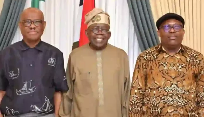 Bola Tinubu and Nyesom Wike and Fubara