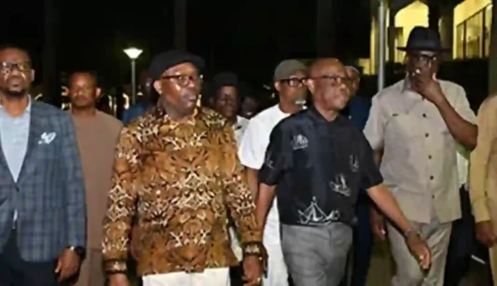 Simi Fubara and Nyesom Wike