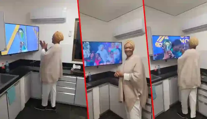 Remi Tinubu watching Super Falcons