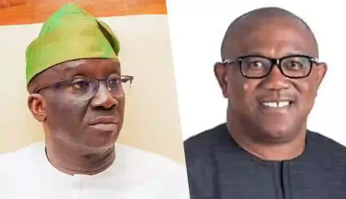 Senator Monday Okpebholo and Peter Obi