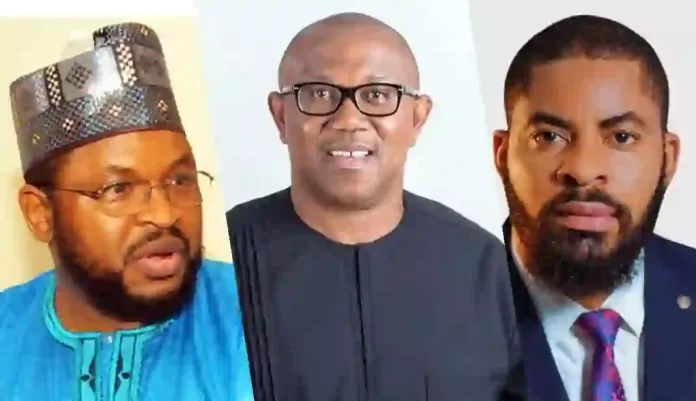Farooq Kperogi and Peter Obi and Deji Adeyianjiu