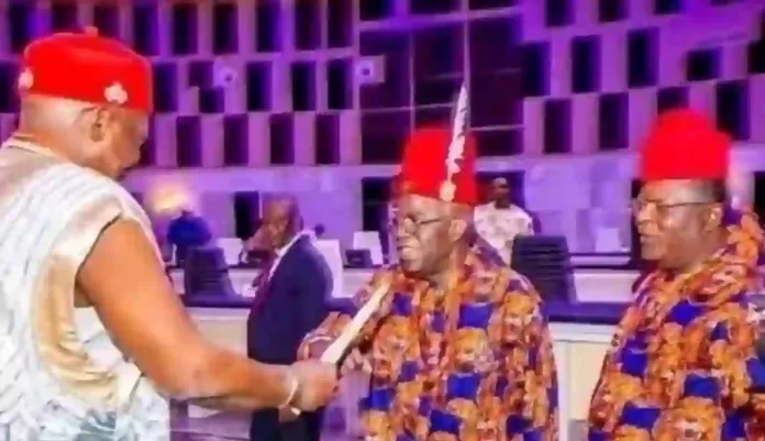 Idoma gives Tinubu Chieftaincy title