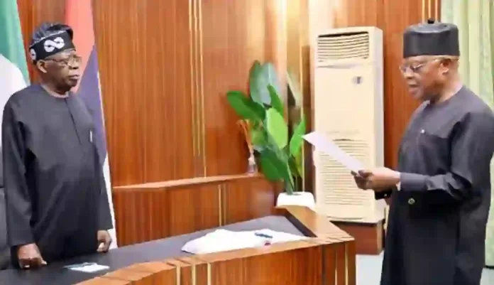 Vice Admiral Ibok-Ete Ibas and Bola Tinubu