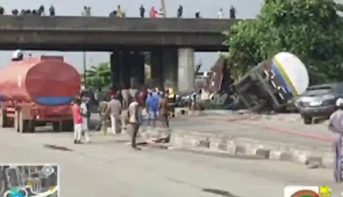 Accident Scene at Berger Suya Lagos