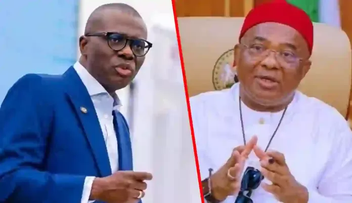 Babajide Sanwo-olu and Hope Uzodimma Babajide Sanwo-olu and Hope Uzodimma