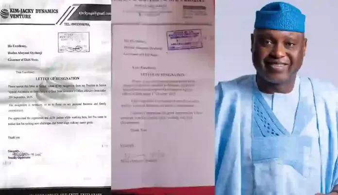 Governor Oyebanji and His Aides Regisnation Letters