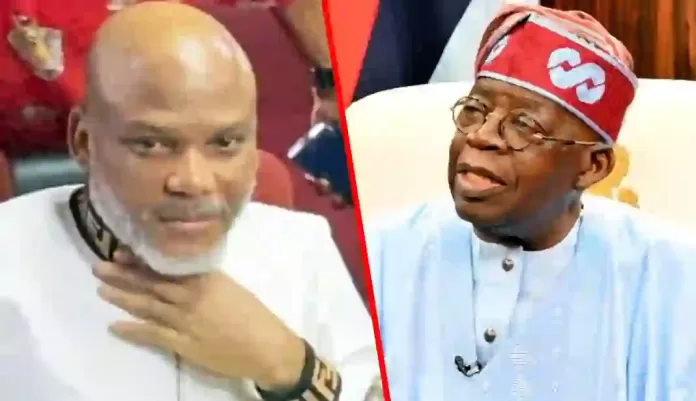Nnamdi Kanu and Bola Tinubu
