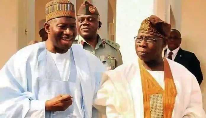 Goodluck Jonathan and Olusegun Obasanjo