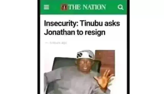 Tinubu Calls On Jonathan To Resign