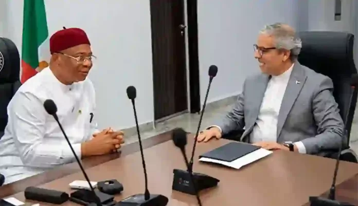Governor Hope Uzodimma and Gholamreza Mandavi Raja