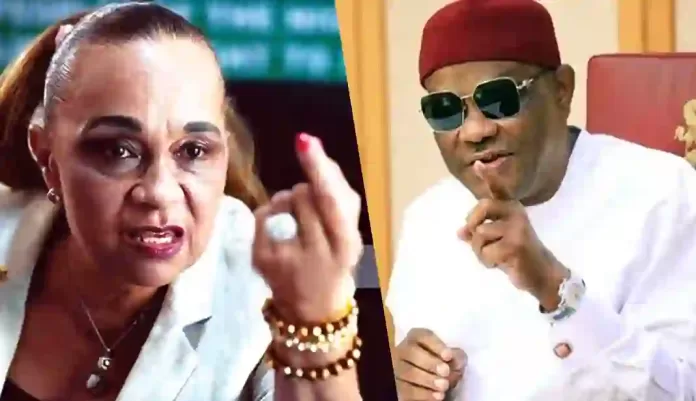 Ann Kio-Briggs and Nyesom Wike