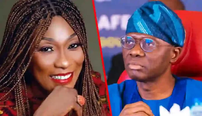 Elizabeth Jibunoh and Babajide Sanwoolu