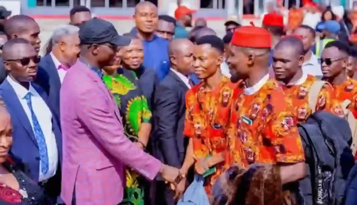 Gov Nwifuru sends 98 Ebonyi scholars to UK
