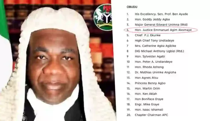 Honourable Justice Emmanuel Akomaye Agim