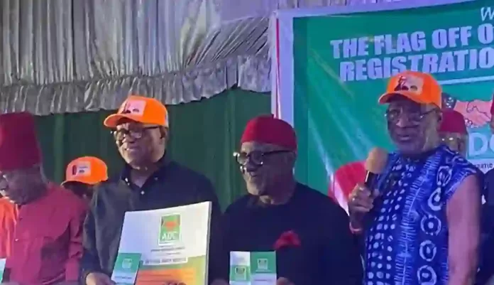 Peter Obi picks ADC Membership Card