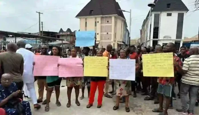 Traders Protest Against Alleged Takeover Of Lagos International Trade Fair Complex Traders Protest Against Alleged Takeover Of Lagos International Trade Fair Complex