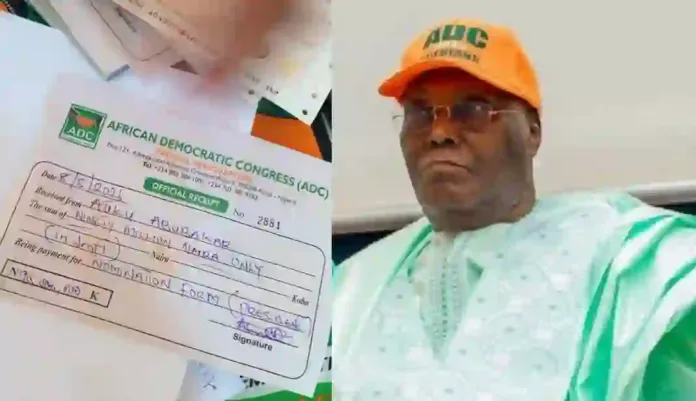 Atiku Abubakar buys ADC Presidential Form