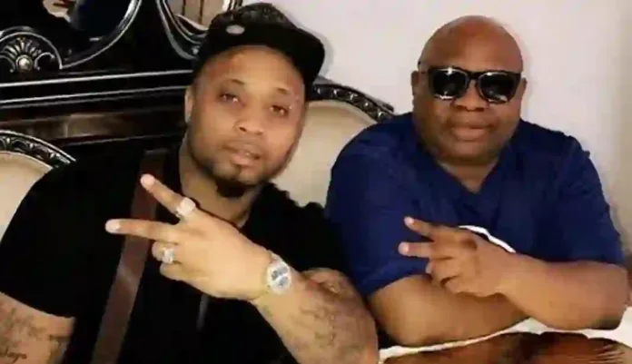 Bayo Adeleke - B-Red and His father Ademola Adeleke