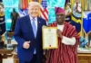 Are, Rtd Army Colonel, Fmr. DG, DSS, Presents Credentials To Trump, Resumes As Nigeria’s Ambassador To The US Donald Trump and Kayode Are