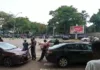 How Police Flocked Factional PDP Out Of Event Centre For Jonathan’s Adoption For 2027 Police Barricade PDP Event in Abuja
