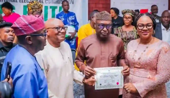 Gov Oyebanji gets Cettificate of Return Gov Oyebanji gets Cettificate of Return