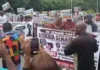 Protest At Nat. Assembly Against Screening Of Fmr. FUOYE VC, Fasina As Ambassador Nominee Protest against FUOYE VC Fasina
