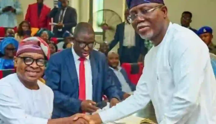 Taiwo Fasoranti and Governor Lucky Aiyedatiwa Taiwo Fasoranti and Governor Lucky Aiyedatiwa