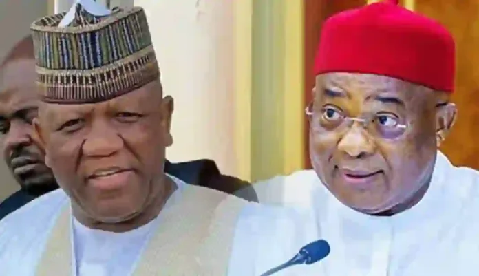 Senator Abdulaziz Yari and Senator Hope Uzodimma Senator Abdulaziz Yari and Senator Hope Uzodimma