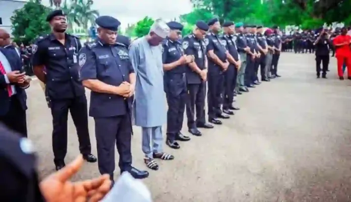 Tunji Disu at Memorial Parade for the dead police Tunji Disu at Memorial Parade for the dead police