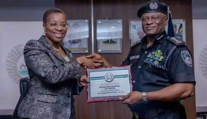 Mrs Oyinkansola Badejo-Okusanya and IGP Tunji Disu Mrs Oyinkansola Badejo-Okusanya and IGP Tunji Disu