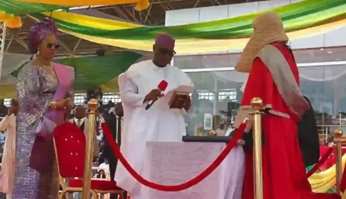 Gov Oyebanji during swearing in for second term Gov Oyebanji during swearing in for second term